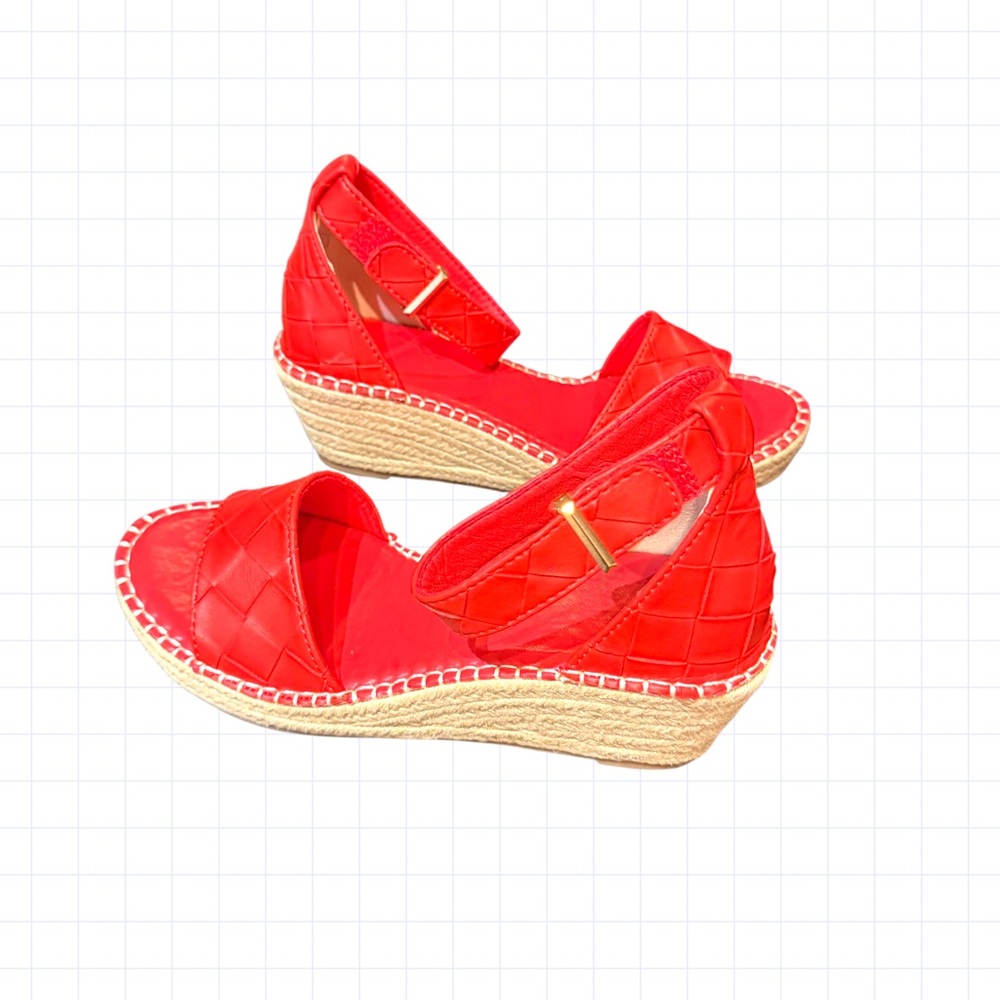 Elegant Red Espadrille Sandals